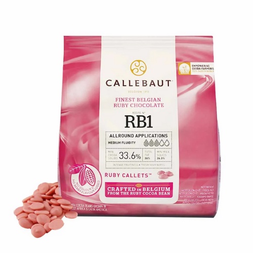 Chocolate Callebaut Ruby 33.1% Cacau em Gotas 400g