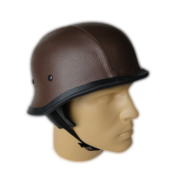 Capacete Aberto Vintage Coquinho Estilo Militar Clássico Couro marrom m34c009