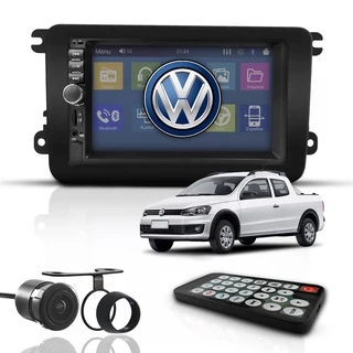 Kit Central Multimídia Mp5 2 Din Espelha Dvd Câm Saveiro G7
