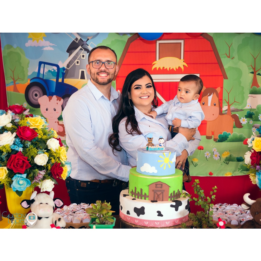 Roupa mae e store filho tema fazendinha