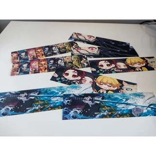 4 Marcador de Página demon slayer kimetsu no yaiba marca livro tomioka nezuko tanjiro hashira