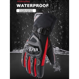 Luva Motociclista Com Proteção Waterproof Honda Preta