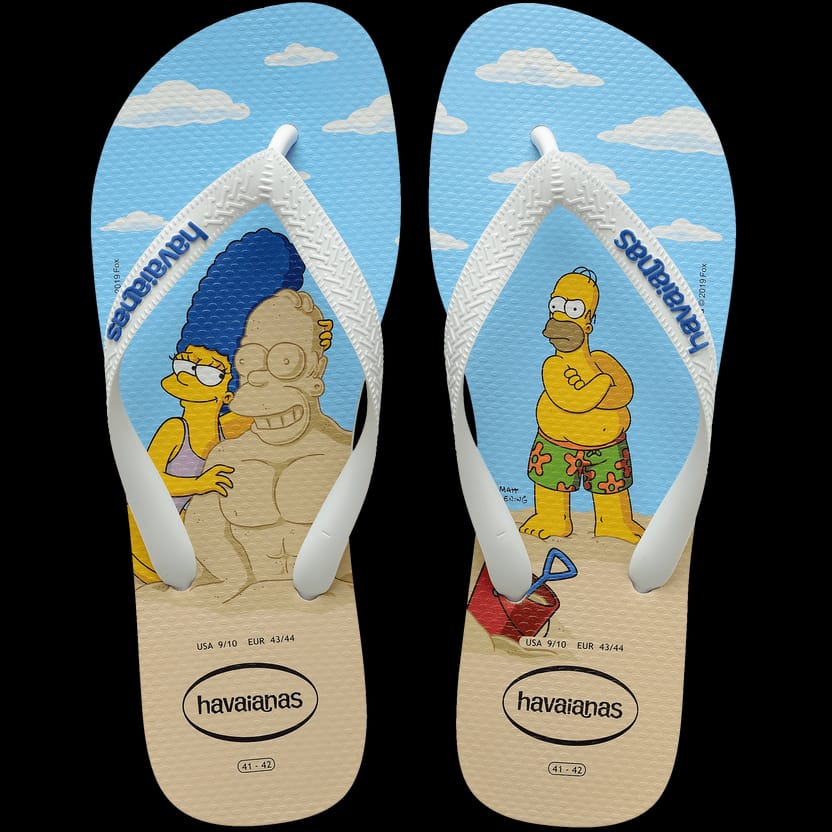 Chinelo Havaianas Os Simpsons Desenho Adulto Infantil Bart Leve Confortável