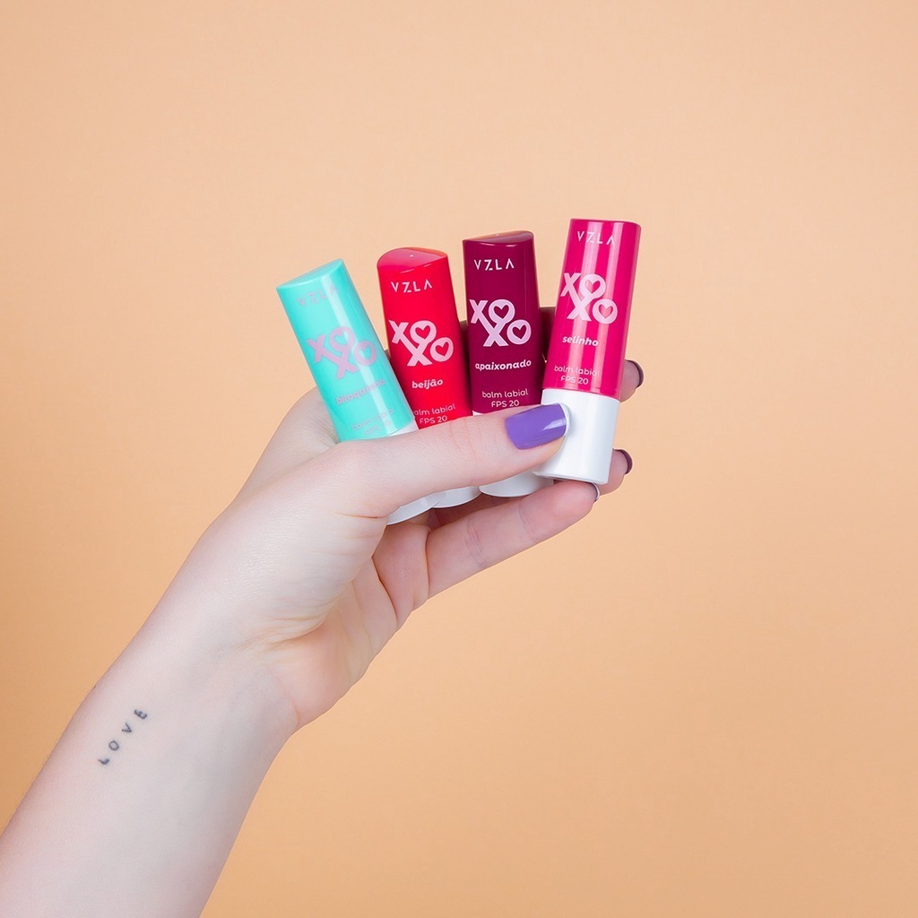 Lip Balm Labial Xoxo 4g - FPS 20 - 100% Vegano - Vizzela VZ27