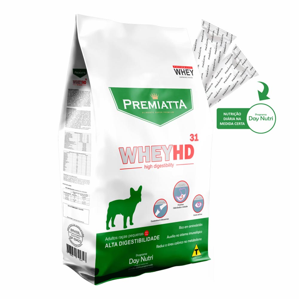 Ração Premiatta Cães Whey HD Raças Pequenas – 3kg