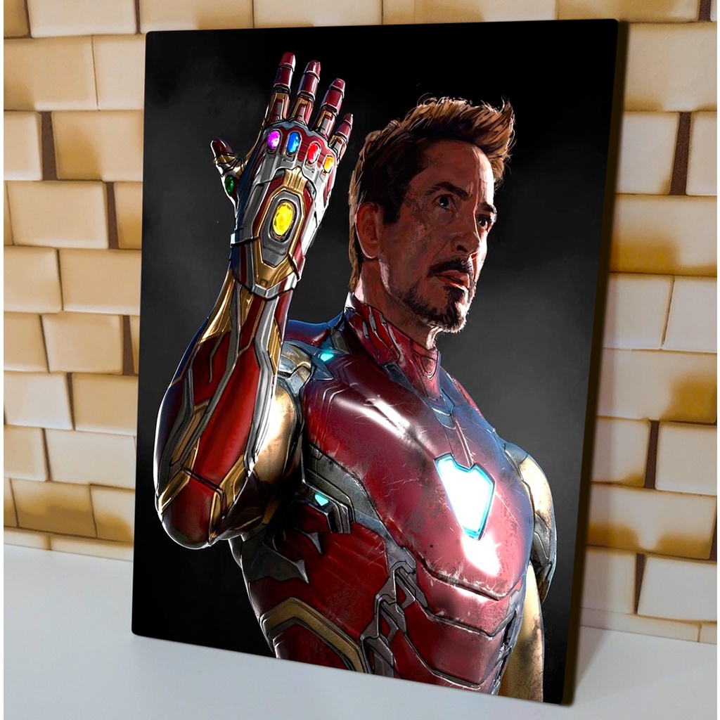 Quadro Decorativo Marvel Homem de Ferro Manopla Alta Definição 20x28cm