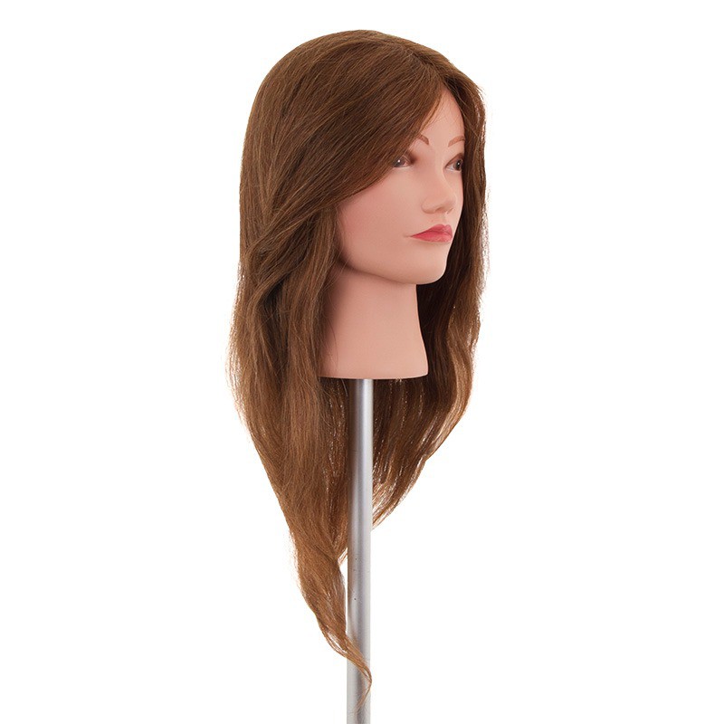 Cabeça de Treino Russa 100% Natural com Ombro Castanho Claro *Brinde  Suporte de Mesa - Cabelo Show Loja do Profissional de Beleza