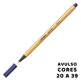 Caneta STABILO Point 88 Hidrográfica Fine Line 0.4 mm - Unidade Avulsa Cores 20 a 39