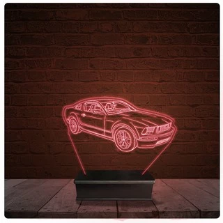 Abajur Luminária Acrílico Led - Ford Mustang carro Muscle