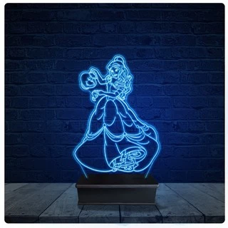 Luminária Led Acrilico Abajur - Bela e a Fera 15