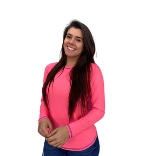 T-Shirt Feminina Miss Country Proteção UV Pink