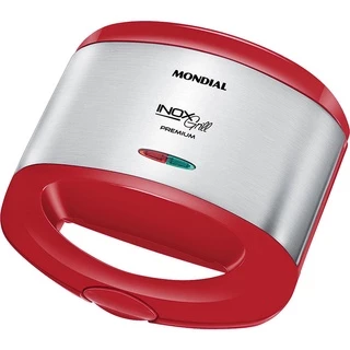 Sanduicheira Grill Mondial Red Premium S-19 Vermelha e Prata