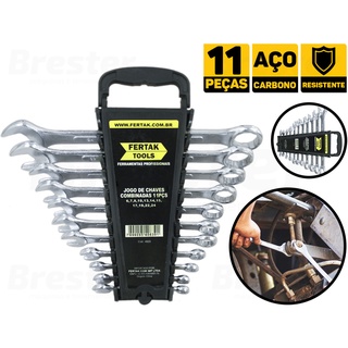 Jogo Chave Combinada Boca Estrela 6 A 24mm 11 Pcs Fertak 4823