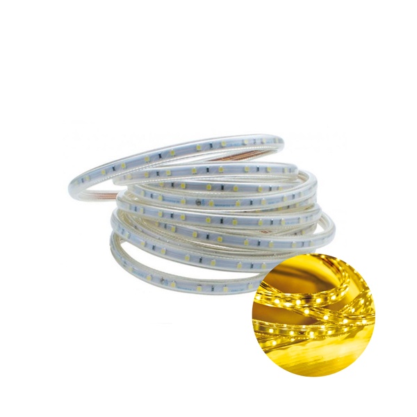Kit 5 Metros Fita Led Taschibra 5W/M IP67 Alta Proteção 2200K Amarelo Âmbar 110V