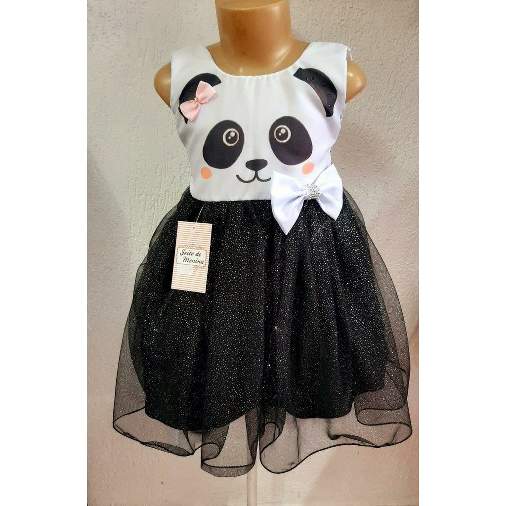 Vestido de best sale panda infantil