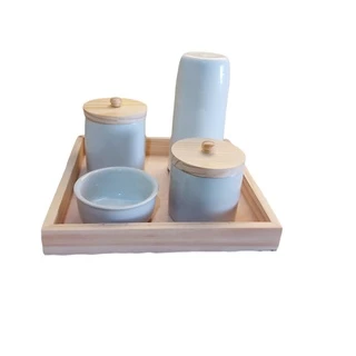 Kit Higiene Bebê Porcelana 5 Peças Menina Menino Garrafinha Térmica. em Oferta na Shopee