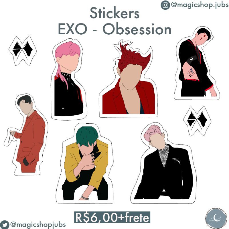 Stickers : EXO - OBSESSION | Shopee Brasil