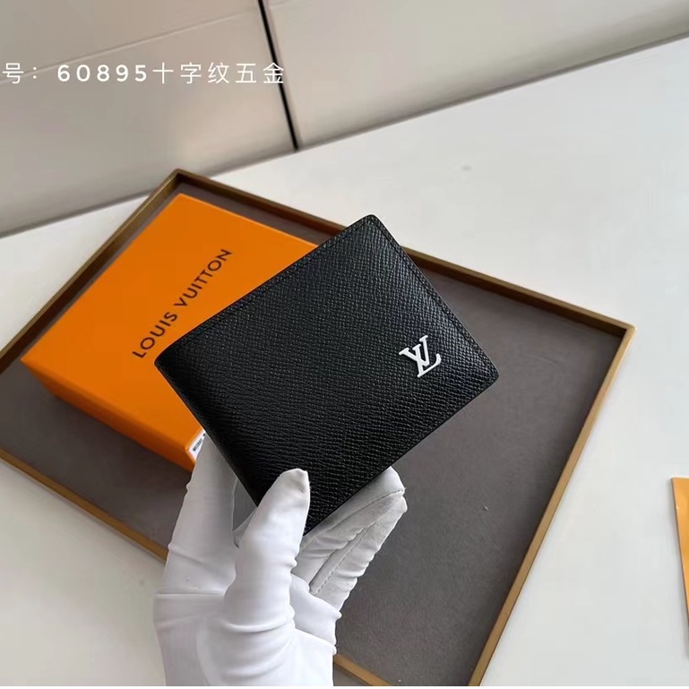 Fotografia Física 100% Original Autêntico Louis Vuitton Nova Carteira Curta  Em Relevo LV Carteira Masculina com Caixa Modelo: 60895 Pronto para Enviar  - Escorrega o Preço