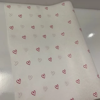 Papel seda 100 unidades - personalização “CORAÇÕES”