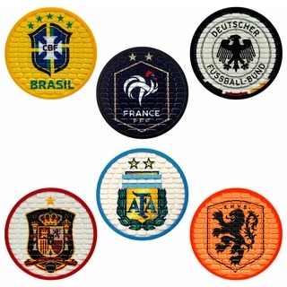 Porta Copos Times de Futebol Copa do Mundo Seleção Brasileira Descanso de Copos Bolacha de Chopp