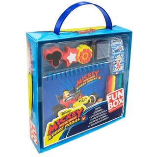 Kit Livro Maletinha Mickey Mouse Disney 10 Peças Infantil