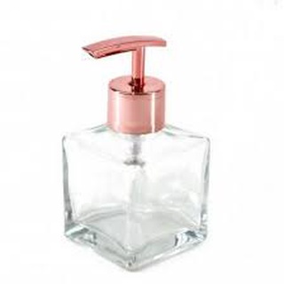 Kit 03 Frascos de Vidro 100 ml com Valvula Pump Luxo para Sabonete/creme/alcool gel etc