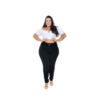 calças jeans femininas plus size cintura alta levanta bum bum