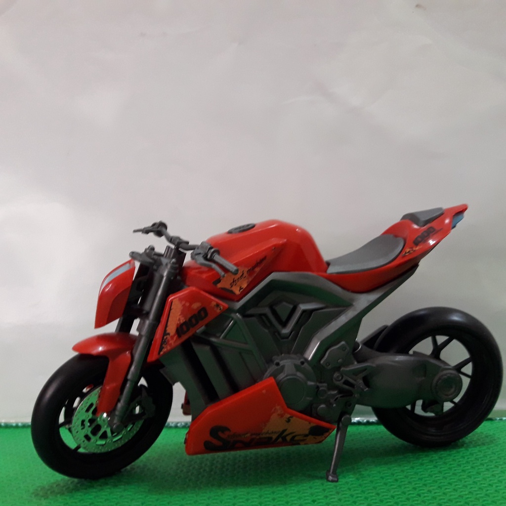 Kit 4 Moto Esportiva de Brinquedo 19cm Super Moto 1000 Brinquedo