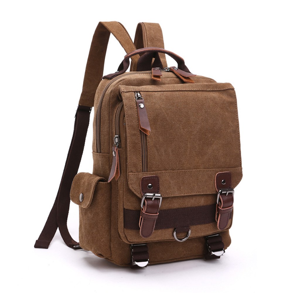 Mochila Transversal Ou Costas De Lona Moderna Resistente