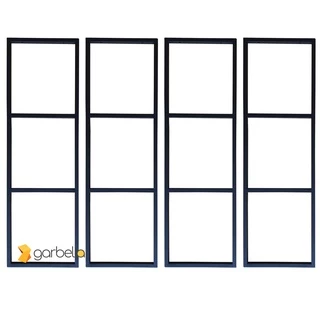 Suporte Triplo Estilo Industrial Preto P Pratelei.30cm - 4uni - Quarteto - (SKU3304)