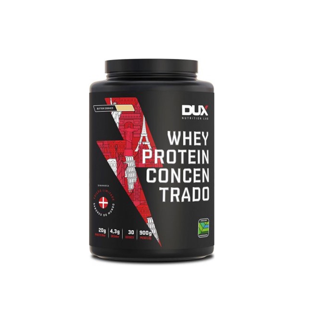 Whey Protein Concen. Butter Cookies Pote 900g-Dux Nutrition