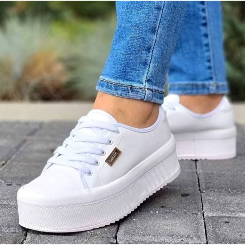 Tenis plataforma branco