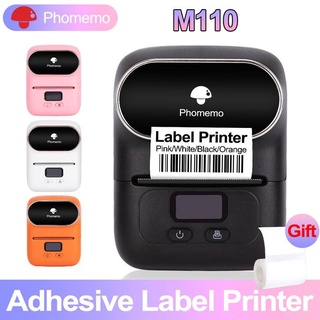 Phomemo M110 Mini Impressora Auto-Adesiva Portátil De Rótulo Térmico Adesivo bluetooth Pocket Sticker 53mm Papelaria DIY