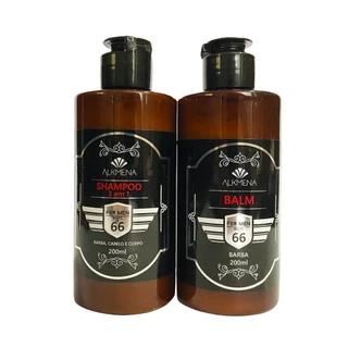Kit Balm para Barba e Shampoo 3x1 For Men - Alkmena 200ml