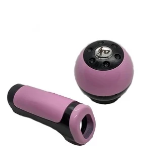 Manopla Cambio Freio Carro Tuning Universal Rosa Preto Bola