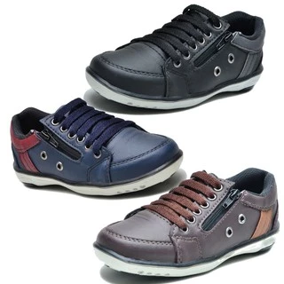 Kit 3 Pares Sapatênis Infantil Masculino Casual Ziper e Elástico