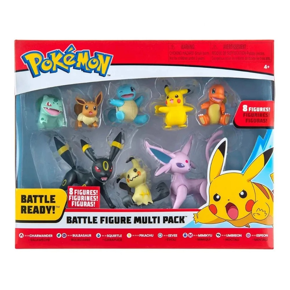 Sunny Brinquedos Pokemon Multipack Com Figuras De Batalha Wave 7, Multicor