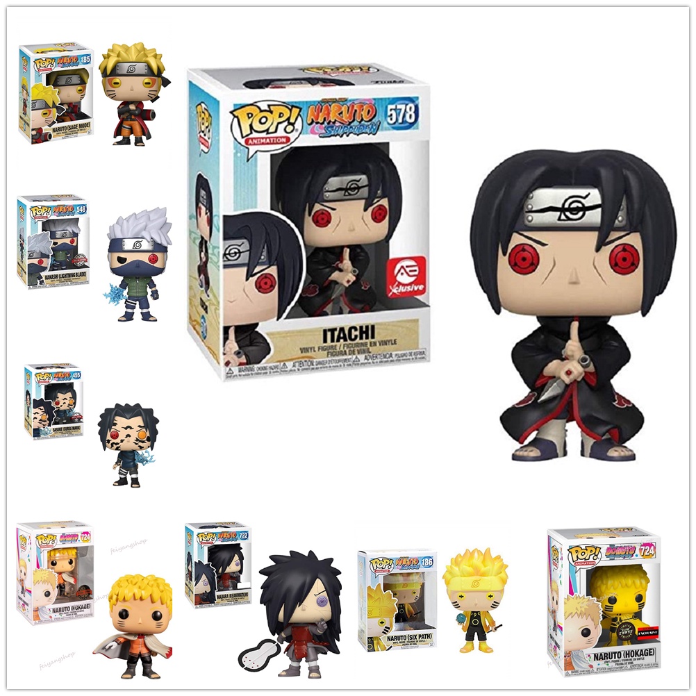 Funko Pop Naruto Kakashi / Sasuke / Uchiha Itachi / Action Figure Model Bonecos Colecionáveis