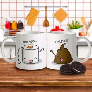 2 Canecas Amigos Para Sempre Friends Forever (par) Oferta!