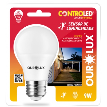 Lâmpada Inteligente Controled Sensor de Luminosidade 6.500K BIVOLT