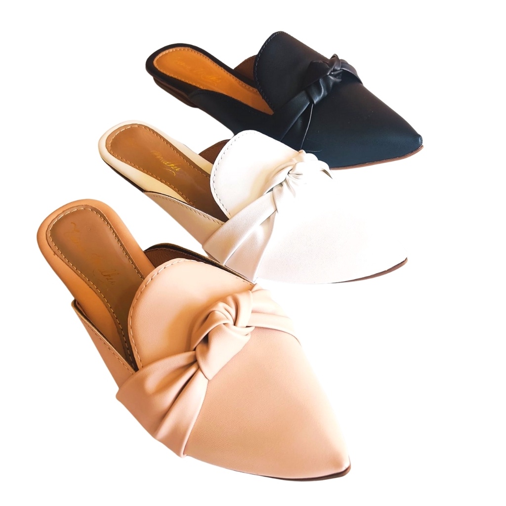 Kit 3 pares de Mule Feminino Sandália Rasteira Muller Scarpin Sapatilha ...