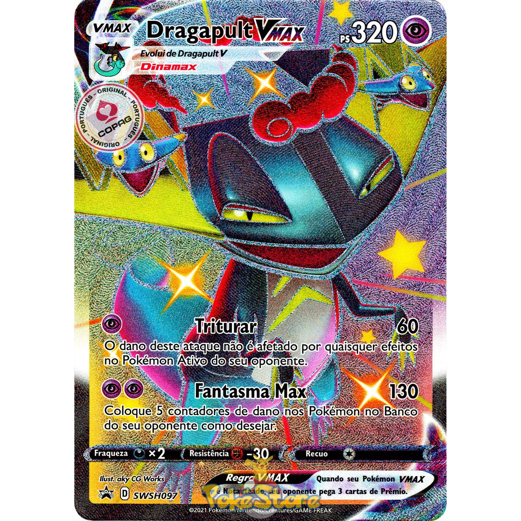 Card Pokemon Raro Shiny + 5 Cartas De Brinde Copag Original