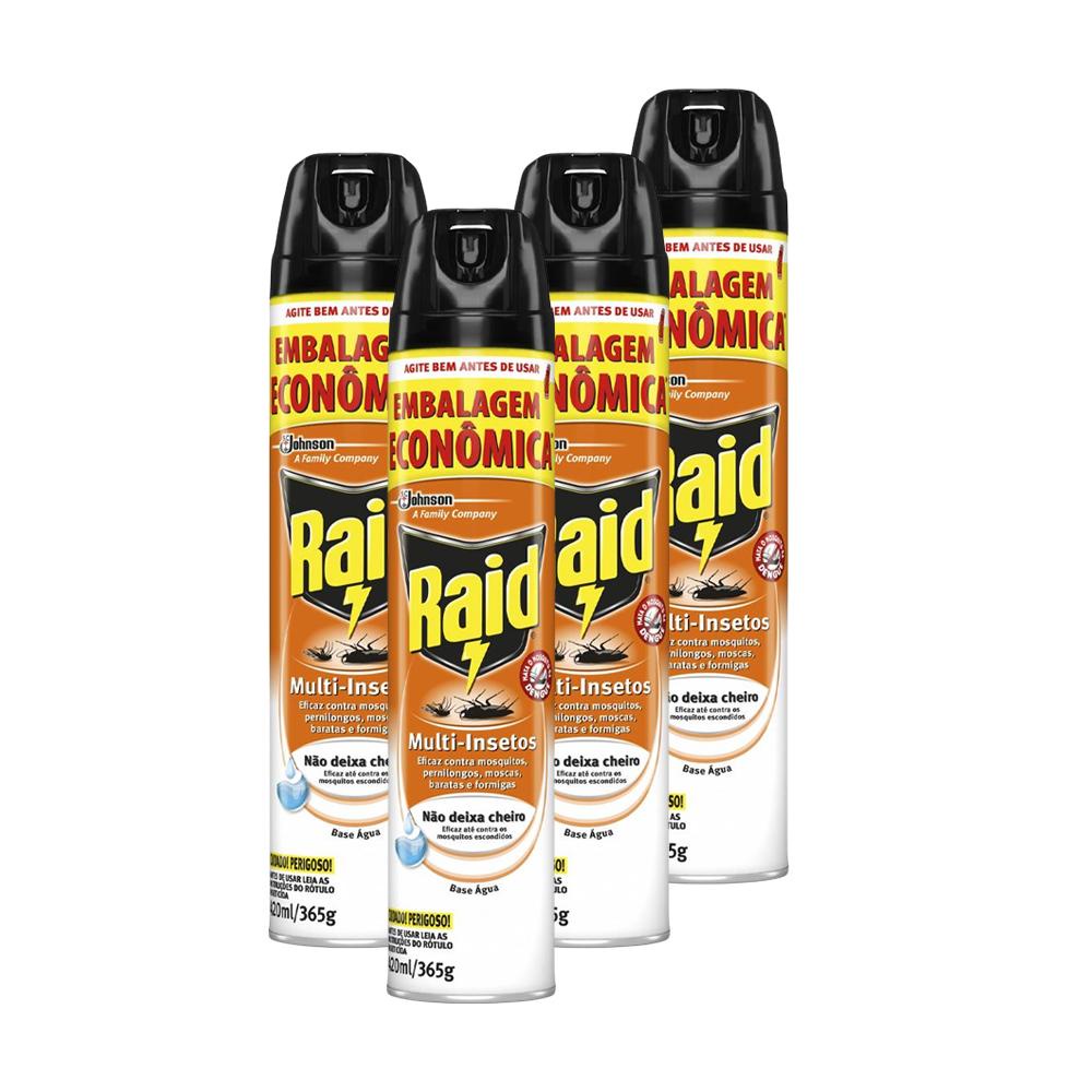 Inseticida Raid Aerosol Economico Aqua Protection 420ml - Super