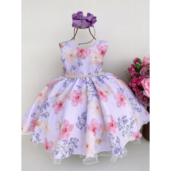 Vestido de festa infantil hot sale florido