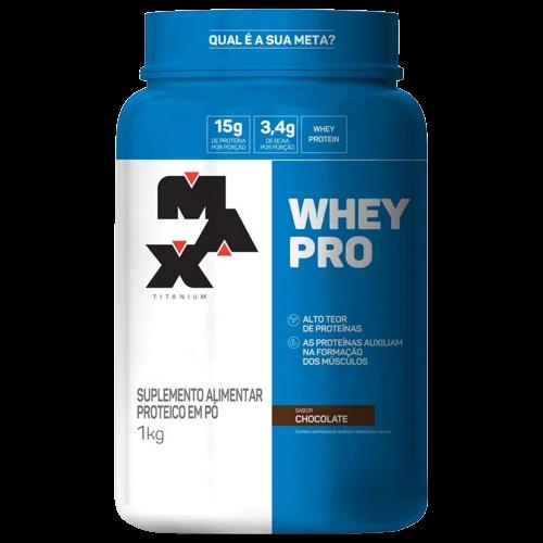 Whey Pro 1Kg Max Titanium 3,4g de BCAA – Envio24