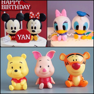Pronta Entrega-Topo De Bolo/Estatueta Winnie the Pooh Mickey Minnie/Artigos De Decoração De Festa