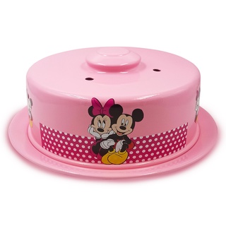 Boleira Porta Bolos N20 Decorada com Mickey e Minnie da Disney - Feita de Metal Resistente e Brilhante - 27cm - Disponível em Vermelho, Rosa Claro, Rosa Escuro, Branco, Preto - Perfeita para Exibir seus Bolos na Mesa da Cozinha com Estilo
