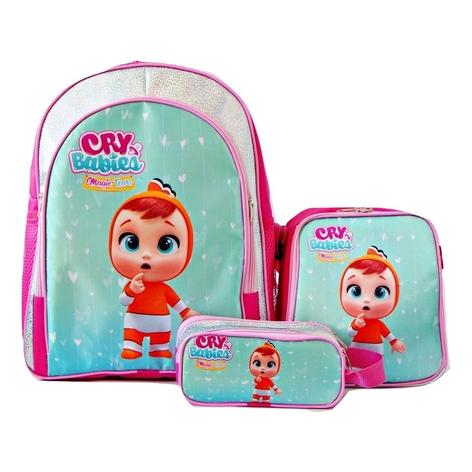 Mochila Cry Babies Flipy Costa Lancheira Estojo Kit | Shopee Brasil