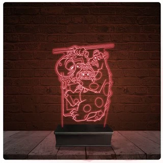 Abajur Luminária Acrílico Led - Monstros S.A boo