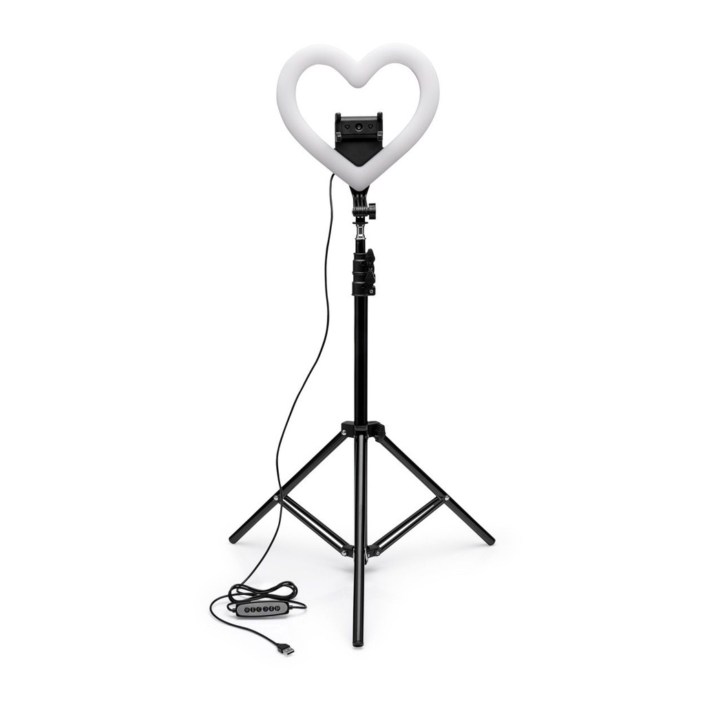Kit ring light led para fotos coracao - Imaginarium
